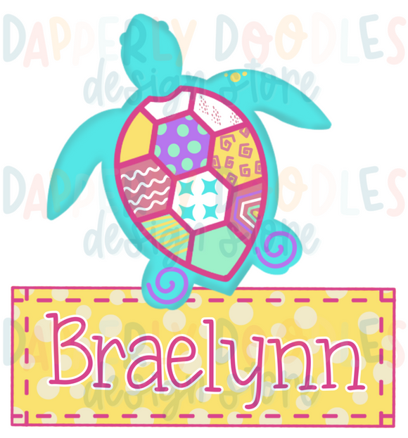 Sea Turtle with Name Frame